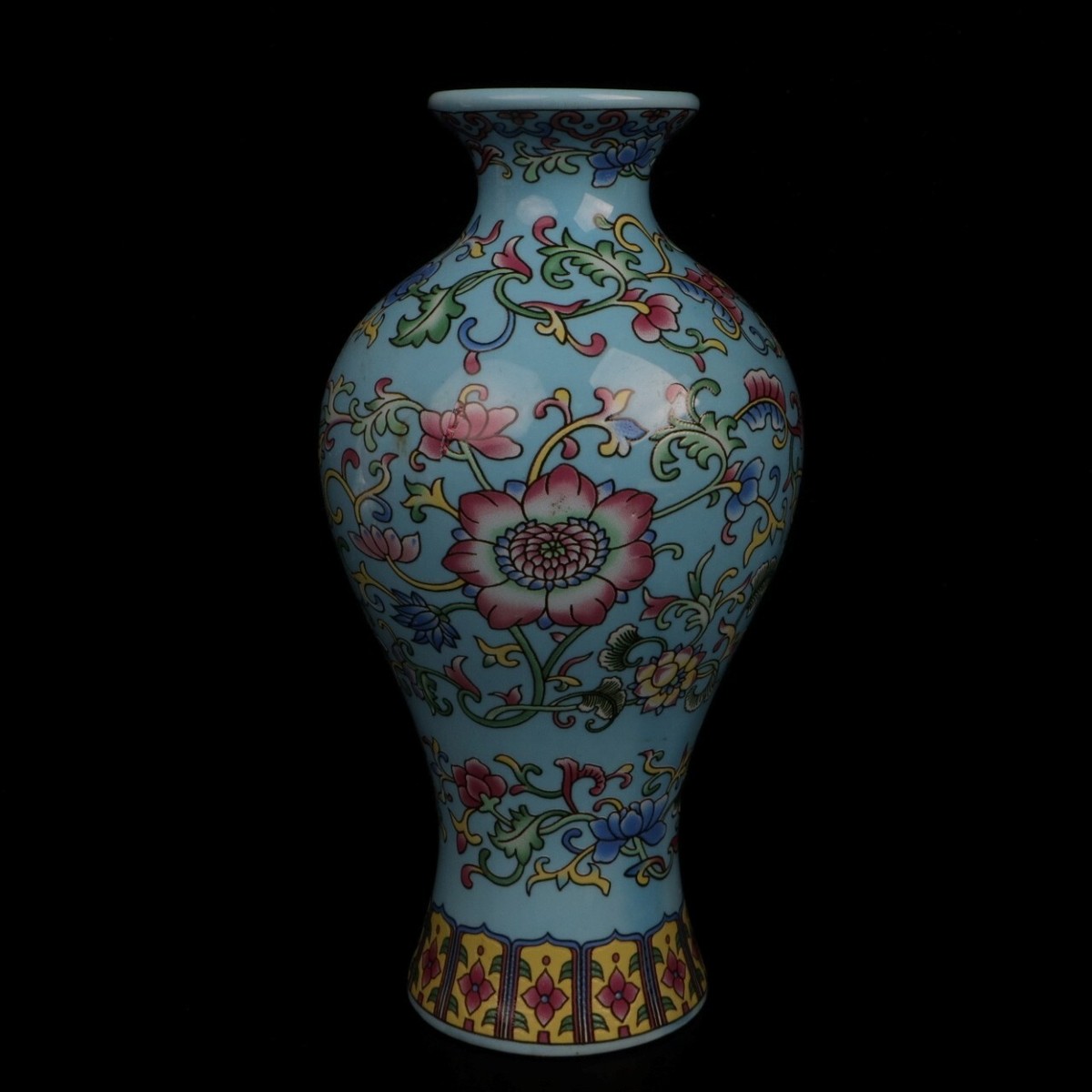 梅花34 34CM Old Chinese Blue White Glaze Red Porcelain Plum Blossom