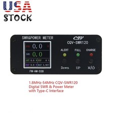 1.8MHz-54MHz CQV-SWR120 LCD Display Digital SWR  Power Meter USA STOCK