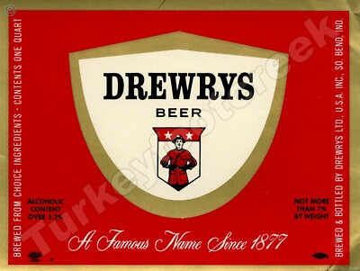 Drewrys Beer Label 9'' x 12'' Metal Sign