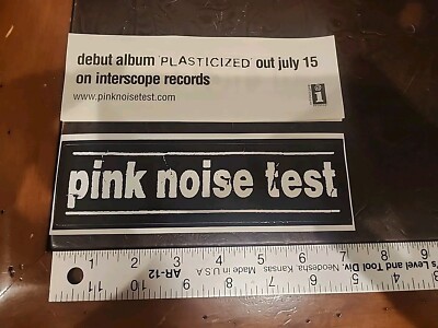 Pink Noise Test Plasticized CD Album Release promo STICKER NOS