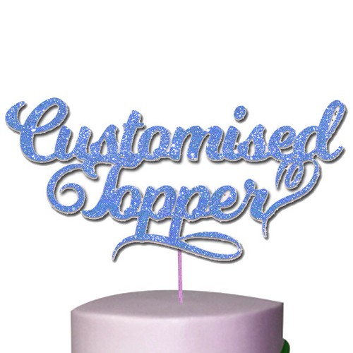 Glitzer Cake Topper individuell Happy Birthday personalisiert Hochzeit 18. 21. 30. - Bild 4 von 11