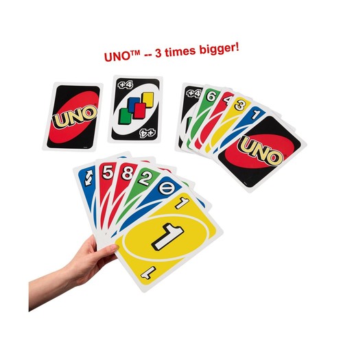 Mattel UNO Games Giant Card Classic Multicolor Table Gifts Family Entertainment - Picture 3 of 6
