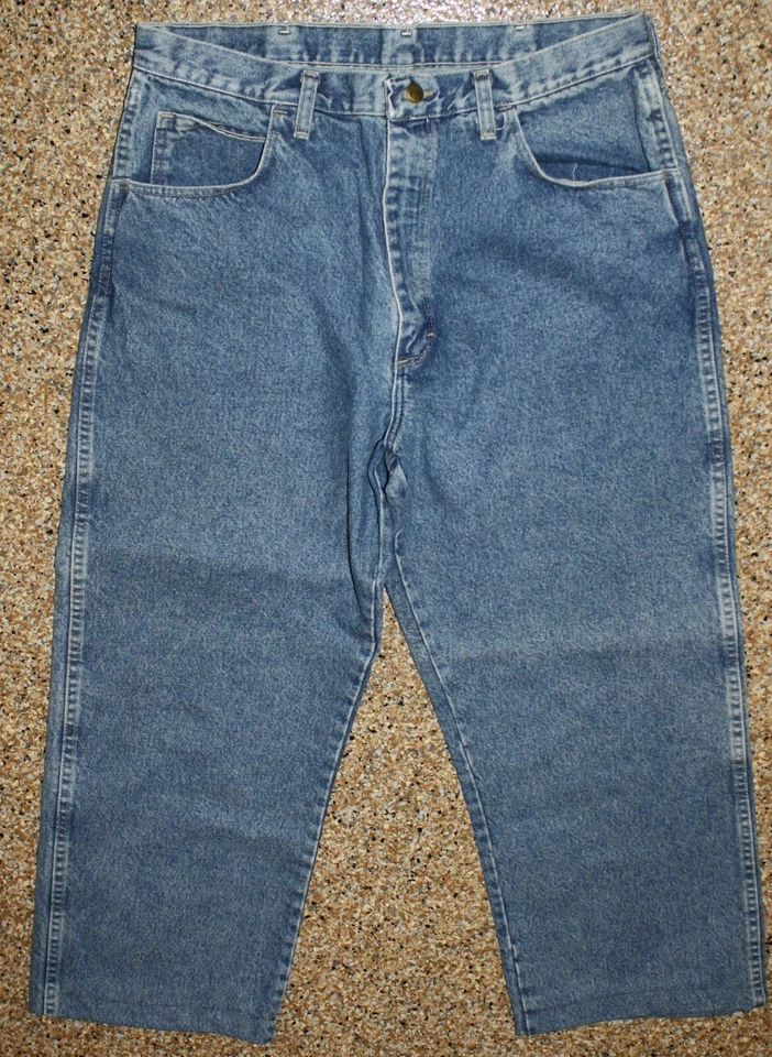 BULWARK FR SHORT MENS WORK JEANS 35W x 27L Hemmed FLAME RESISTANT ARC 20.7 BLUE - Image 2 of 4