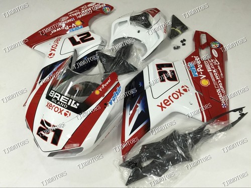 For 07-11 Ducati 848/1098 Red White Black ABS Injection Mold Bodywork Fairings - Picture 2 of 5