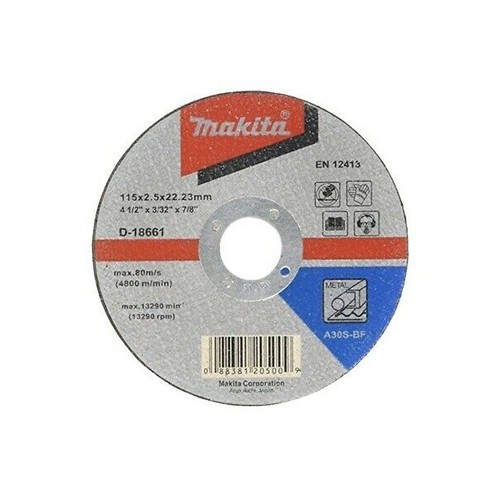 Makita 115mm Cutting Disc For Metal Steel Thck 2.5mm Flat Wheel 4.5" Blade Wheel - Picture 11 of 12