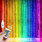 RGB LED Vorhang Lichterkette USB Schnur Hänge Wand Lichter Party Fernbedienung