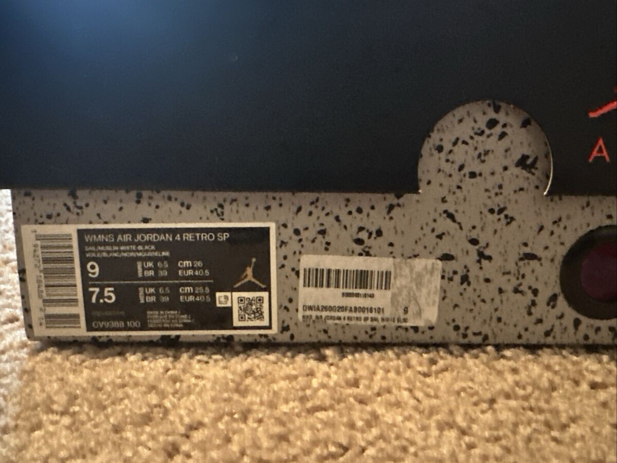 Size 9 - Jordan 4 SP x Off-White Mid Sail W Retro , No Zip Size 9 - Jordan 4 SP x Off-White Mid Sail W Retro , No Zip