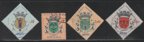 Angola 1963 SC# 449 - 468 - Armoiries en couleurs originales - 4 timbres - Lot d'occasion #12 - Photo 1/2