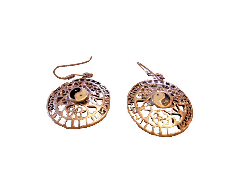 925 Sterling Silver Drop Dangle Earring for Women black and white stone