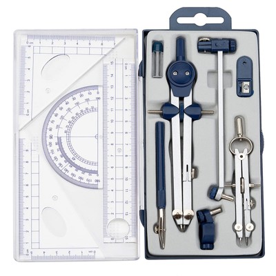 13 Pcs Compass and Protractors Set Math Compass Geometry Tool Metal Geometry ...