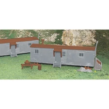 NEW Bachmann Plasticville Railroad Work Sheds Gray & Oxide Red Kit HO Scale