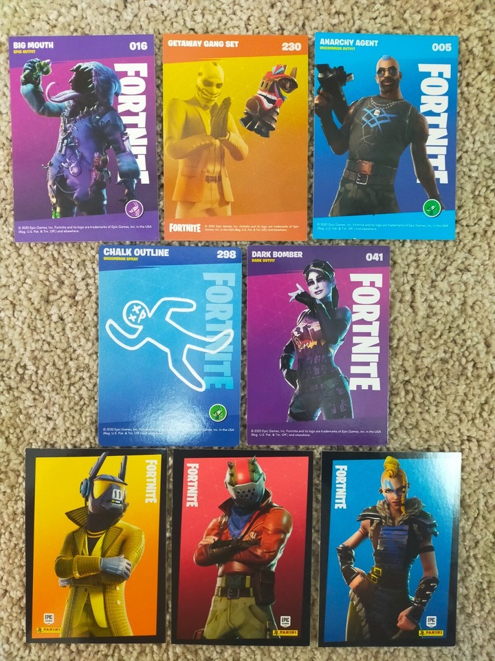 Lot 8 Fortnite Panini Cards Year 2020 Lightning Fast Shipping EBay lot-8-fortnite-panini-cards-year-2020-lightning-fast-shipping-ebay