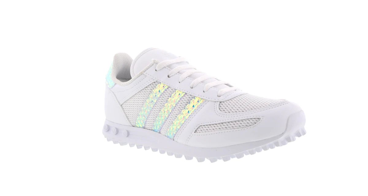 Terug kijken Aangenaam kennis te maken Buurt Girls Juniors ADIDAS LA TRAINER J White Trainers CG2957 | eBay