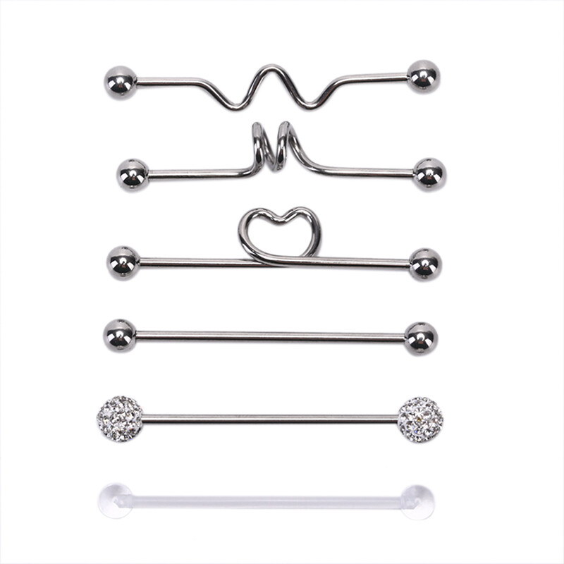 1.5" Industrial Barbell – 316L Surgical Steel Screw Design For Ear Piercing 10 thumbnail image