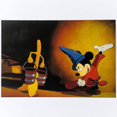 Fantasia Postcard Sorcerer Mickey Mouse Apprentice Film Frame of
