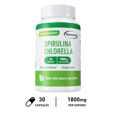 Spirulina Chlorella 1800mg -Heart and Immune Booster,Detox and Cleansing Support - Picture 8 of 12