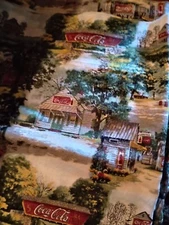 Coca Cola valances and hand towels