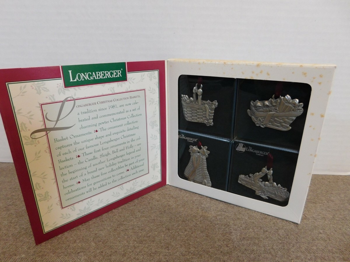 Longaberger Pewter Commemorative Christmas Collection Basket