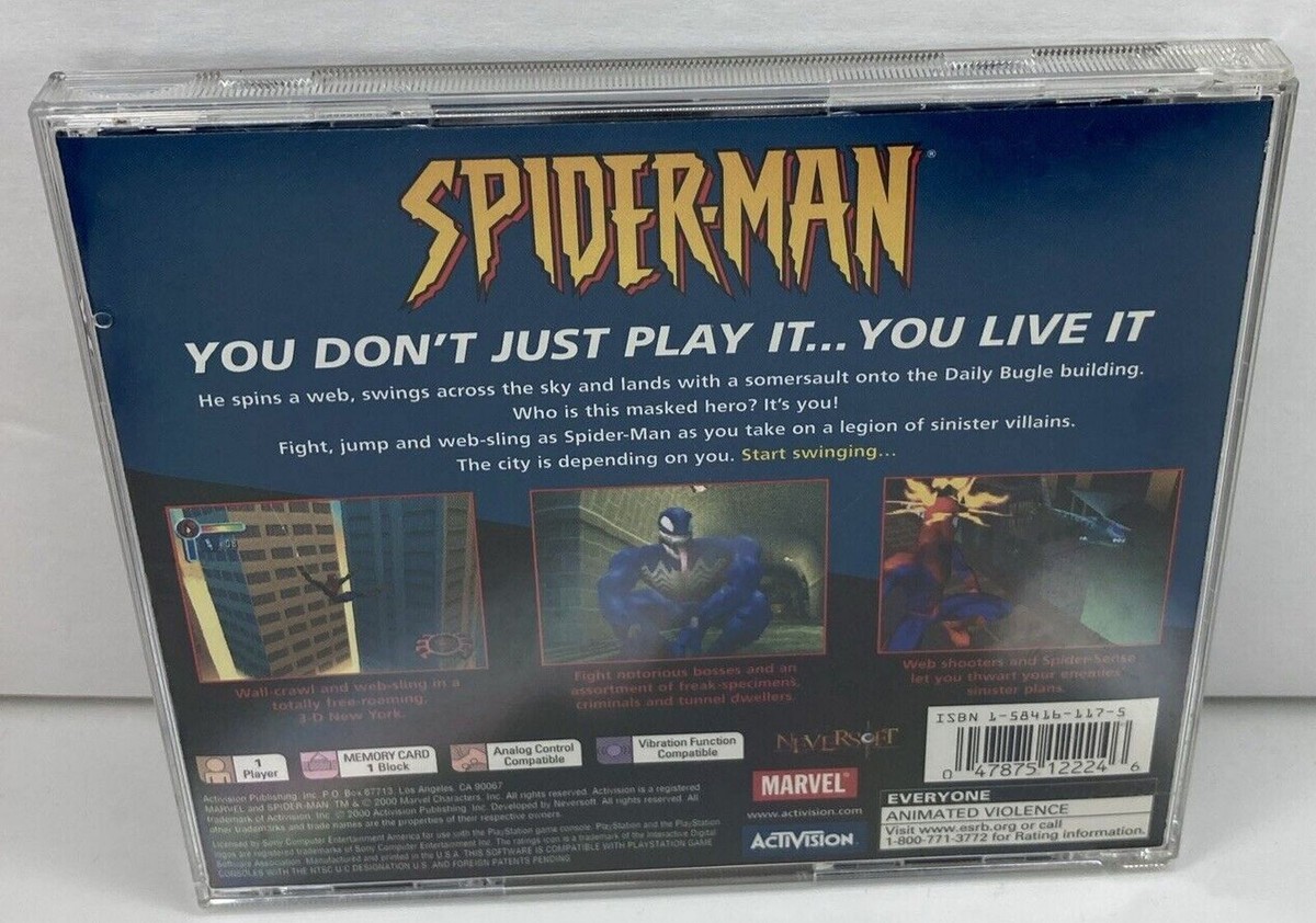 Spider-Man (Sony PlayStation 1, 2000) for sale online | eBay