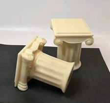 Classical Greek Column Display Stands/Risers Set Of 2 Resin 4" Roman Inc. WEAR 