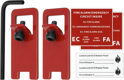 ELOCK-FA E-Series Fire Alarm Circuit Breaker Lockout Kit, 2 Sets  Prevents Accid