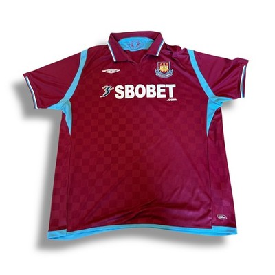 AUTHENTIC WEST HAM UTD 2009-10 HOME FOOTBALL SHIRT 3XL ADULT UMBRO v GUT (21