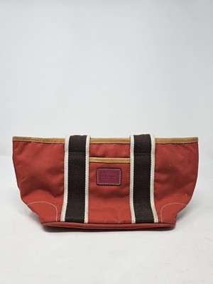 Coach Mini Tote Vintage Hampton Top Handle Tote Bag Orange Multi Scribble 2004