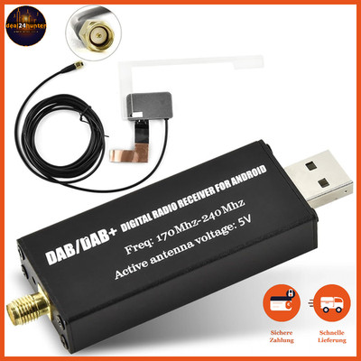 DAB Adapter USB Digitalradio 2.0 mit Antenne für Android Autoradio