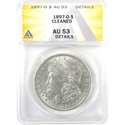 1897 O Morgan Dollar AU 53 Details ANACS Silver $1 Coin SKU:I19190