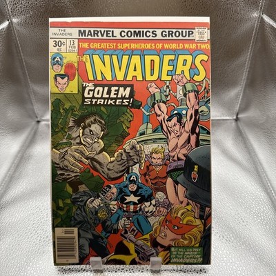 INVADERS #13 (2/77 9.0 non-CGC) BRONZE CAP/SUBBY/BUCKY!/TORCH! NAZIS! SPITFIRE!