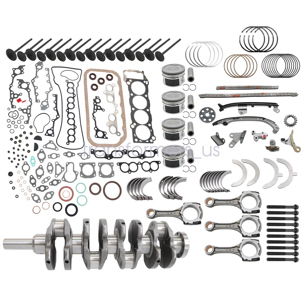 3RZFE Engine Rebuild Overhaul Kit-Crankshaft Rods For 1994-04 Toyota Tacoma 2.7L - Image 3 of 4