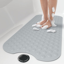 No Suction Cup Bath Mat: 39x16 inch Extra Long Bathmat Perfect for Ordinary or R