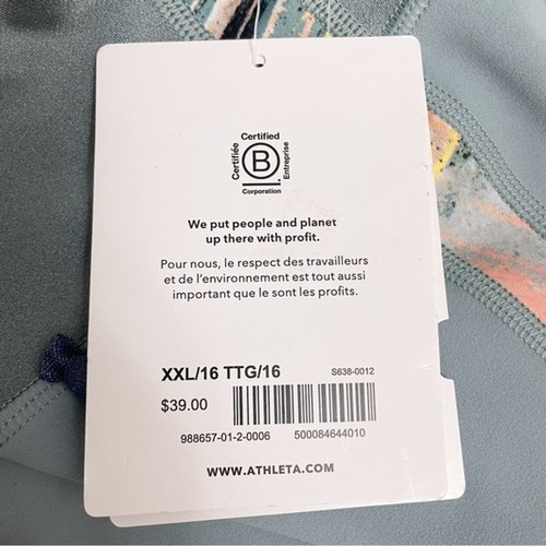 NWT Athleta Girl Simone Biles Bike Shorts Brushstroke Multi Girls Size XXL 16 - Picture 12 of 15