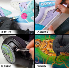 Acrylic Leather Paint for Shoes, Sneakers, Leather, Canvas, Furniture, and Mo...