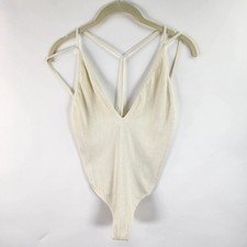 Intimately FP Ribbed Bodysuit Women's S Cream Stretch