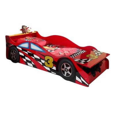 Lit Enfant Voiture "Race" 70x140cm Rouge - Photo 1/2