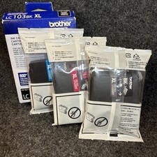 Brother LC103 Black, Magenta, Cyan High Yield Ink Cartridges Expires 11/27