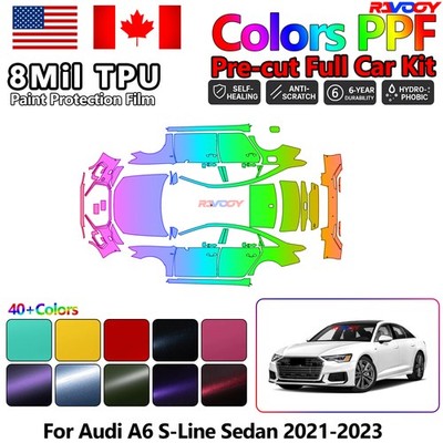 Color Precut PPF Paint Protection Film For Audi A6 S-Line Sedan 2021-2023