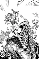 Sonja Reborn #2 Cover J Inc 1:15 Chad Hardin Line Art Full Art Variant