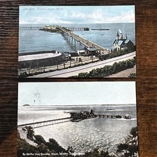 2x WESTON-SUPER-MARE Somerset The OLD PIER BIRNBECK PIER 1908 