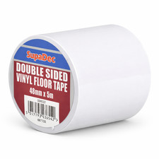SupaDec Double Sided Vinyl Floor Tape 48mm x 5m Strong Carpet Flooring Tape