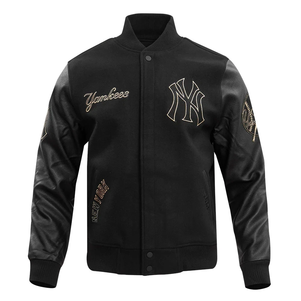 Men's Letterman NY Yankees Black Wool & Premium Leather Sleeves Varsity Jacket
Opens in a new window