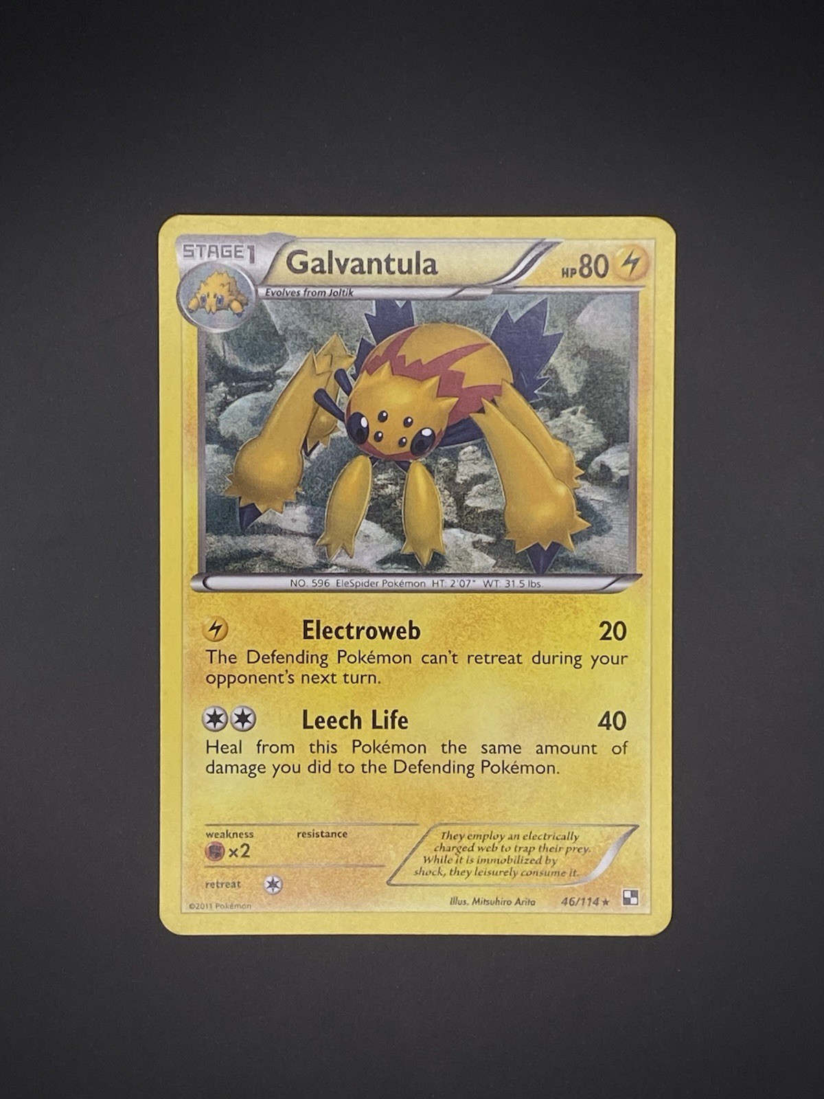 Pokemon TCG Black & White 46/114 Galvantula Regular Rare