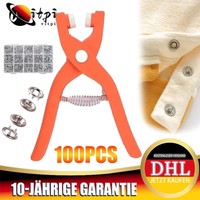 100PCS Druckknopf Set DruckknöPfe Metall Hohle KnöPfe Werkzeug Mit Zange FüR Diy