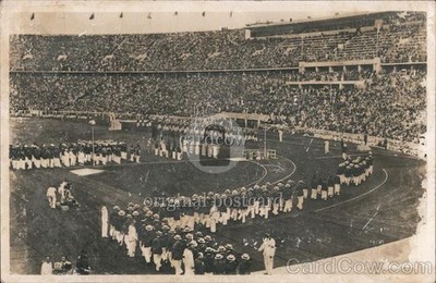 Olympics Berlin, Germany Ceremony, 1936 Olympic Stadium Original Vintage RPPC