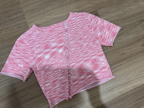 GLASSONS Pink Glassons button up crop top #croptop Size S: - Picture 4 of 7