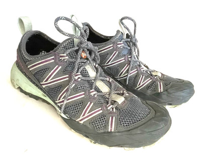 MERRELL CHOPROCK Women's 8.5 MESH Water Outdoor Hiking Shoes Blue Smoke LACE