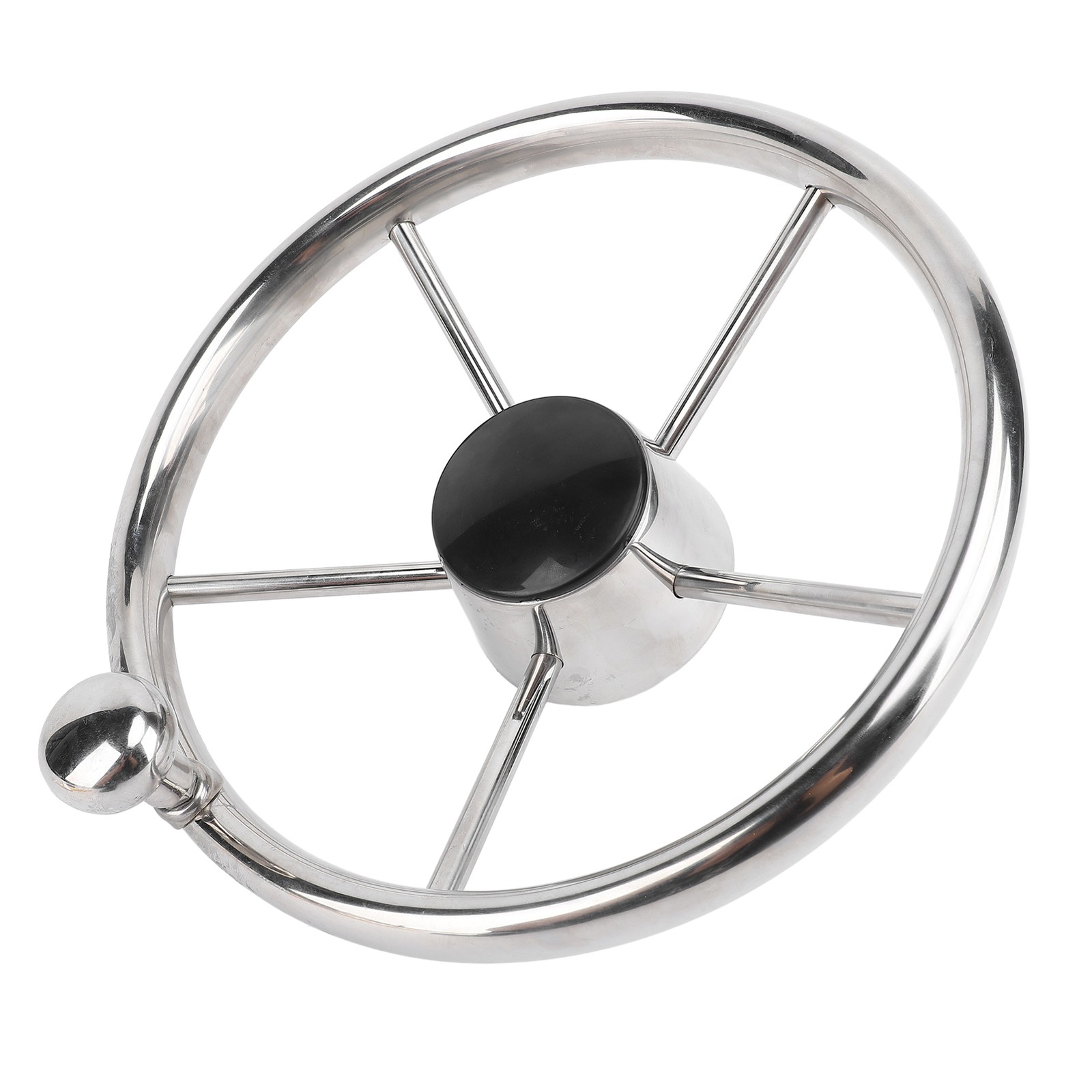 11 Boat Steering Wheel Marine Stainless Steel Steering Wheel 5 Spoke 25 Degree