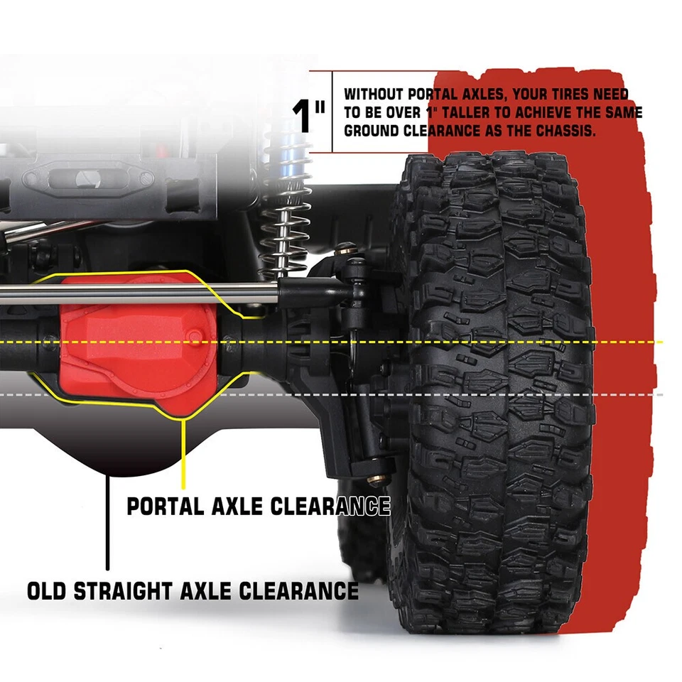 Portal Axle Vorne Hinten Achse Differentialsperre für Traxxas TRX4 1/10 RC Car - Bild 3 von 4