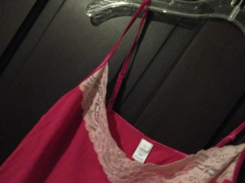 Gap Body Sz M Pink Camisole with lace trim - Picture 10 of 12
